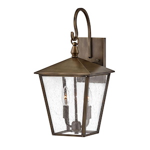 Huntersfield - 2 Light Medium Outdoor Wall Lantern in Traditional Style - 9 Inches Wide by 18.75 Inches High - 1032814