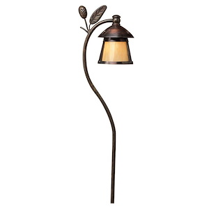 Low Voltage One Light Landscape Path Lamp - 7 Inches Wide by 22 Inches High - 1048081