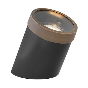 One Light Outdoor Flat Top Well Light - 5.75 Inches Wide by 8.25 Inches High - 1333529