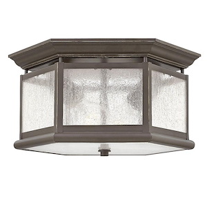 Edgewater - 2 Light Medium Outdoor Flush Mount in Traditional Style - 13 Inches Wide by 9 Inches High - 1024328
