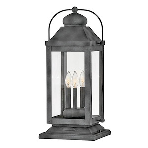 Anchorage - 3 Light Large Outdoor Pier Mount Lantern in Traditional Style - 11 Inches Wide by 23.5 Inches High - 875677