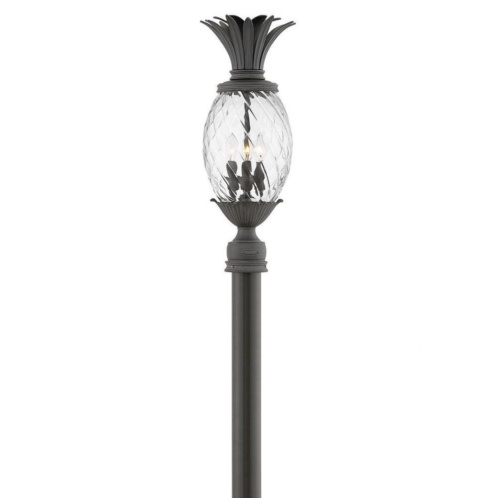 Plantation - 1 Light Outdoor Post Top/Pier Mount Lantern in Traditional-Glam Style - 10.25 Inches Wide by 25.25 Inches High