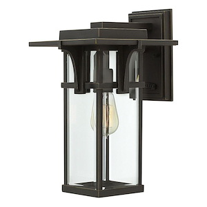 Manhattan - 1 Light Medium Outdoor Wall Lantern in Craftsman Style - 9.25 Inches Wide by 15 Inches High - 759025