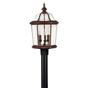 Augusta - Brass Outdoor Lantern Fixture in Traditional Style - 13.25 Inches Wide by 23.25 Inches High - 1333661