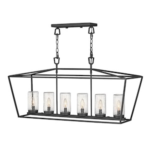 Alford Place - 6 Light Outdoor Linear Hanging Lantern in Traditional Style - 40 Inches Wide by 18.75 Inches High - 1024333
