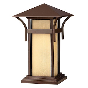 Harbor - 1 Light Large Outdoor Pier Mount Lantern in Transitional-Craftsman-Coastal Style - 11 Inches Wide by 17 Inches High - 758755