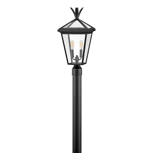 Palma - 2 Light Outdoor Large Post Top or Pier Mount Lantern In Transitional Style-21.5 Inches Tall and 10 Inches Wide - 1094197