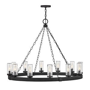 Sawyer - 60W 12 LED Outdoor Large Hanging Lantern In Rustic Style-28.5 Inches Tall and 38 Inches Wide - 1278375