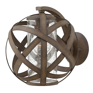 Carson - 1 Light Small Outdoor Wall Sconce in Transitional and Industrial Style - 10 Inches Wide by 10.5 Inches High - 759223