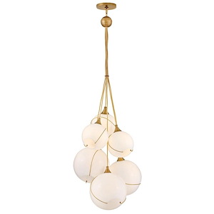 Skye - 60W 6 LED Medium Multi-Tier Chandelier-58 Inches Tall and 24 Inches Wide - 1345091