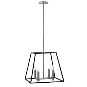 Fulton - 4 Light Medium Open Frame Pendant in Transitional-Industrial Style - 18 Inches Wide by 16.25 Inches High - 759291