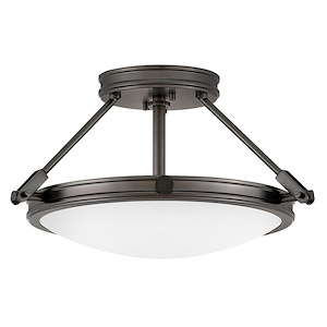 Collier - 3 Light Semi-Flush Mount 9.25 Inches High and 15.25 Inches Wide - 1153539
