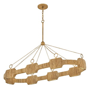 Raffi - 30 LED Linear Chandelier In Modern Style-36.5 Inches Tall and 52 Inches Wide - 1295956