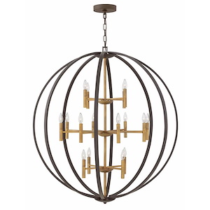 Euclid - 16 Light Extra Large 3-Tier Orb Chandelier in Transitional-Modern Style - 44 Inches Wide by 49 Inches High - 599972