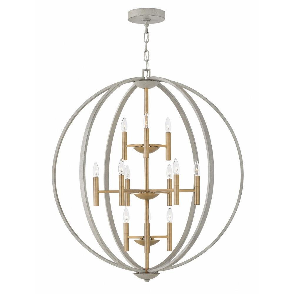 Hinkley Lighting - 3469CG - Euclid - 12 Light Large 3-Tier Orb Foyer in  Transitional-Modern Style - 36 Inches Wide by 41 Inches High, image size:1000x1000