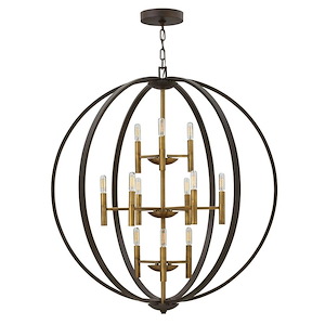 Euclid - 12 Light Large 3-Tier Orb Foyer in Transitional-Modern Style - 36 Inches Wide by 41 Inches High - 759316