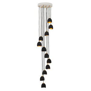 Nula - 12 Light Large Multi-Tier Chandelier in Modern-Glam Style - 18.5 Inches Wide by 73 Inches High - 1024366