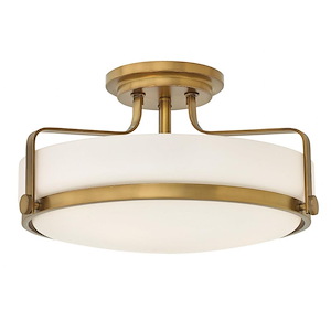 Harper - 3 Light Large Semi-Flush Mount in Transitional Style - 18 Inches Wide by 10 Inches High - 759359