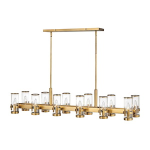 Reeve - 12 Light Linear Chandelier in Traditional-Transitional Style - 46 Inches Wide by 9 Inches High - 925779