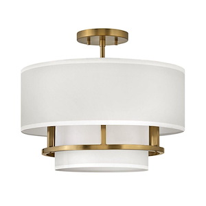 Graham - 3 Light Medium Semi-Flush Mount in Transitional Style - 16 Inches Wide by 13.75 Inches High - 1032771