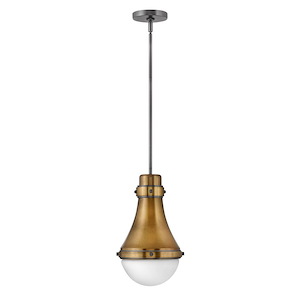 Oliver - 1 Light Small Pendant in Traditional-Transitional Style - 9 Inches Wide by 15.5 Inches High - 1032886