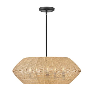 Luca - 5 Light Medium Drum Chandelier in Transitional-Coastal Style - 28 Inches Wide by 11 Inches High