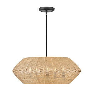 Luca - 5 Light Medium Drum Chandelier in Transitional-Coastal Style - 28 Inches Wide by 11 Inches High - 1032841