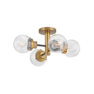 Poppy - 4 Light Medium Semi-Flush Mount In Traditional and Mid-Century Modern Style-9 Inches Tall and 20 Inches Wide - 1094218