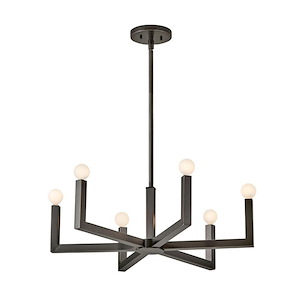Ezra - 6 Light Large Chandelier In Transitional and Modern Style-9 Inches Tall and 27 Inches Wide - 1094224