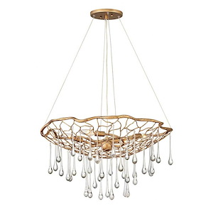 Laguna - Four Light Medium Chandelier in Modern-Bohemian Style - 26 Inches Wide by 14 Inches High - 1333545