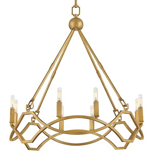 Leona - 40W 8 LED Medium Chandelier In Traditional Style-42 Inches Tall and 27 Inches Wide - 1320221