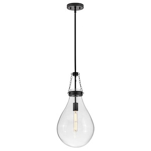 Eloise - 10W 1 LED Small Pendant In Traditional Style-22.25 Inches Tall and 11 Inches Wide - 1292755