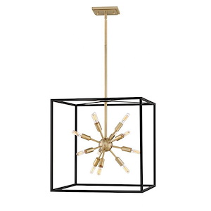 Aros - 12 Light Medium Open Frame Chandelier in Transitional-Modern-Mid-Century Modern Style - 20 Inches Wide by 21 Inches High