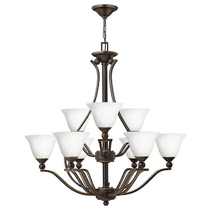 Bolla - 9 Light Large 2-Tier Chandelier in Transitional Style - 35.25 Inches Wide by 37.5 Inches High - 758772