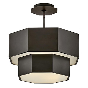 Facet - 60W 5 LED Medium Convertible Flush Mount In Modern Style-10.5 Inches Tall and 16.5 Inches Wide - 1320176