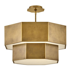 Facet - 84W 7 LED Medium Convertible Chandelier In Modern Style-13 Inches Tall and 22.25 Inches Wide - 1320191