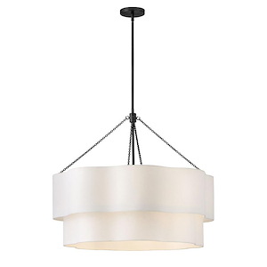Gwen - 40W 8 LED Medium Drum Chandelier-27.75 Inch Tall and 32 Inch Wide - 1363930