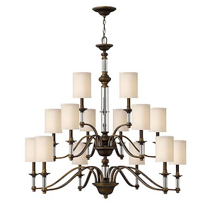 Sussex - 15 Light Extra Large 3-Tier Chandelier in Traditional Style - 47 Inches Wide by 44.25 Inches High - 760019