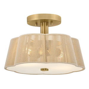 Sasha - 12W 2 LED Semi-Flush Mount-9.5 Inch Tall and 14.25 Inch Wide - 1396913