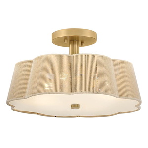 Sasha - 12W 4 LED Semi-Flush Mount-9.75 Inch Tall and 18 Inch Wide - 1396914