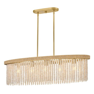 Indra - 12W 5 LED Linear Chandelier-10 Inch Tall and 40.25 Inch Wide - 1396918