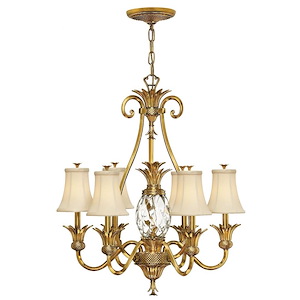 Plantation - 7 Light Large Chandelier in Traditional-Glam Style - 28 Inches Wide by 33 Inches High - 759002