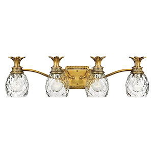 Plantation - 4 Light Bath Vanity in Traditional and Glam Style - 29 Inches Wide by 8.5 Inches High - 66397