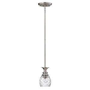 Plantation - 1 Light Small Pendant in Traditional-Glam Style - 5 Inches Wide by 8.25 Inches High - 759006
