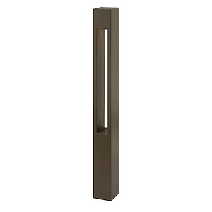 Atlantis - 120V 8W LED Square Large Bollard - 3 Inches Wide by 30 Inches High - 755702