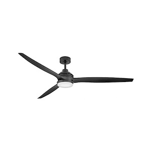 Artiste - 3 Blade Ceiling Fan with Light Kit-15.5 Inch Tall and 72 Inch Wide - 1363969