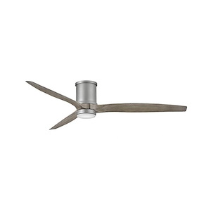 Hover Flush - 3 Blade Ceiling Fan with Light Kit In Modern Style-12.75 Inches Tall and 72 Inches Wide - 1094272