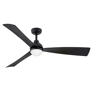 Una - 3 Blade Ceiling Fan with Light Kit In Modern Style-15 Inches Tall and 56 Inches Wide - 1297323