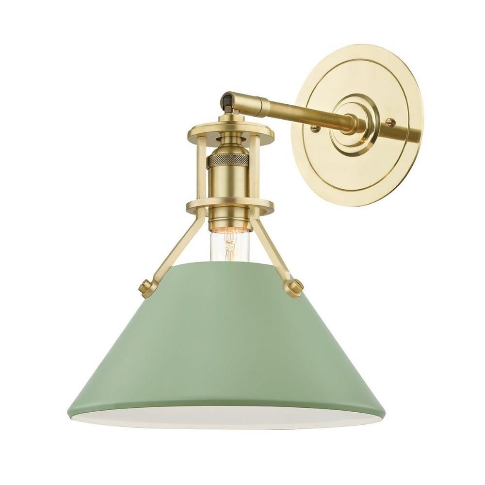 Painted No. 2 - 1 Light Wall Sconce-12 Inch Tall and 9.5 Inch Wide