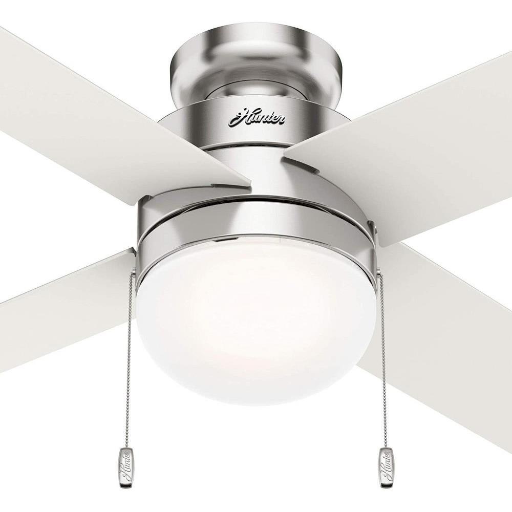 Hunter Fans 1000935 Timpani 44 Inch Low Profile Ceiling Fan with LED Light Kit and Pull Chain